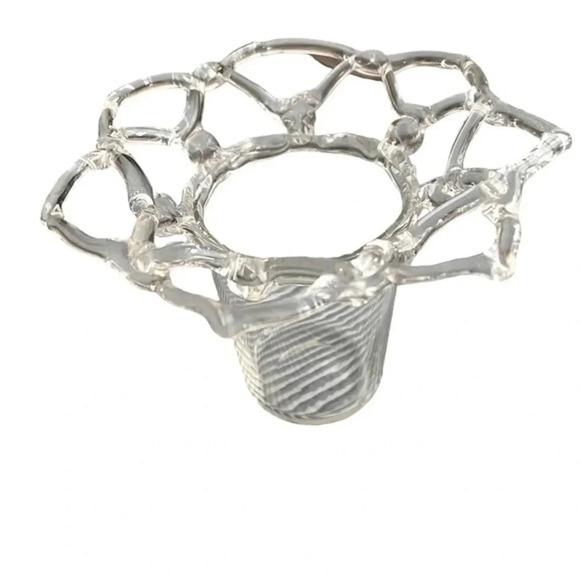 Vintage Hand Blown Glass Vase Candleholder - Picture 2 of 4